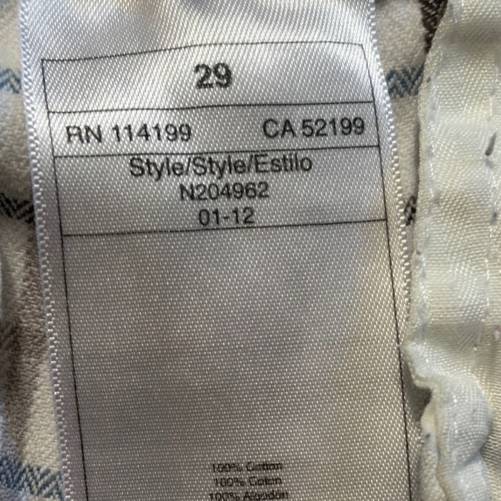Quiksilver Mens Plaid Chino Shorts Size 29 White Blue N204962 Cotton Casual - Picture 4 of 7